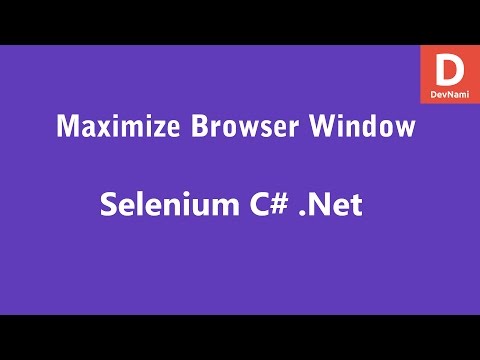 Selenium C Maximize Browser Window