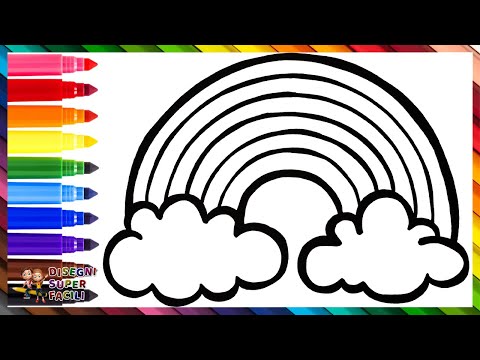 Disegnare e Colorare un Arcobaleno 🌈 Disegni per Bambini