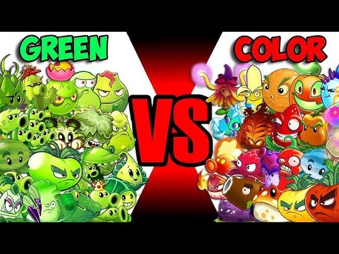 Team GREEN R PURPLE VS RED & ORANGE - Who Will Win? PvZ 2 Team Plant VS Team Plant