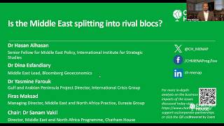Is the Middle East splitting into rival blocs?
