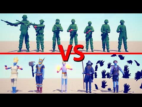 PLASTIC SOLDIERS Team vs LEGACY Team - Totally Accurate Battle Simulator TABS