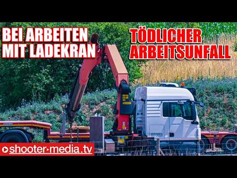 🛑  TÖDLICHER ARBEITSUNFALL mit LADEKRAN  🛑 | 🚨  Gurt gerissen: Krangewichte erschlagen Arbeiter  🚨