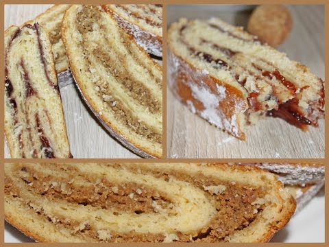 Saftiger Strudel mit Nuss- oder Marmeladefülle - Germstrudel - Germteig Strudel wie bei Oma