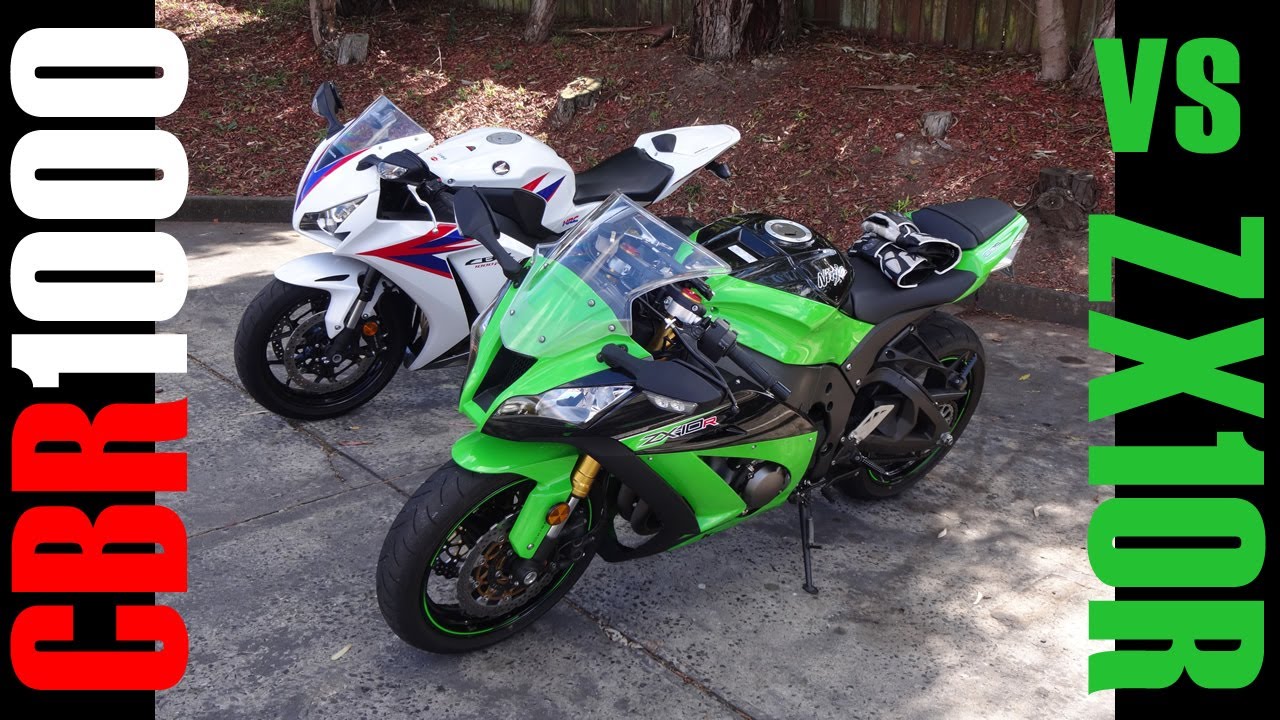 Kawasaki ZX10R vs Honda CBR1000RR - Test Ride - Motovlog