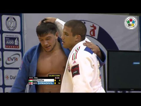 Beka Gviniashvili (GEO) vs. Krisztian Toth (HUN) -90kg Judo Grand Prix Ulaanbaatar 2014