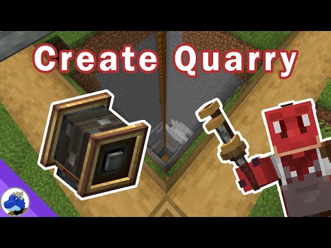 How to make a vertical Mining Drill & Elevator using Create!