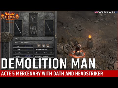 Act 5 Frenzy Mercenary with oath and headstriker to destroy everything ! Diablo 2 Resurrected