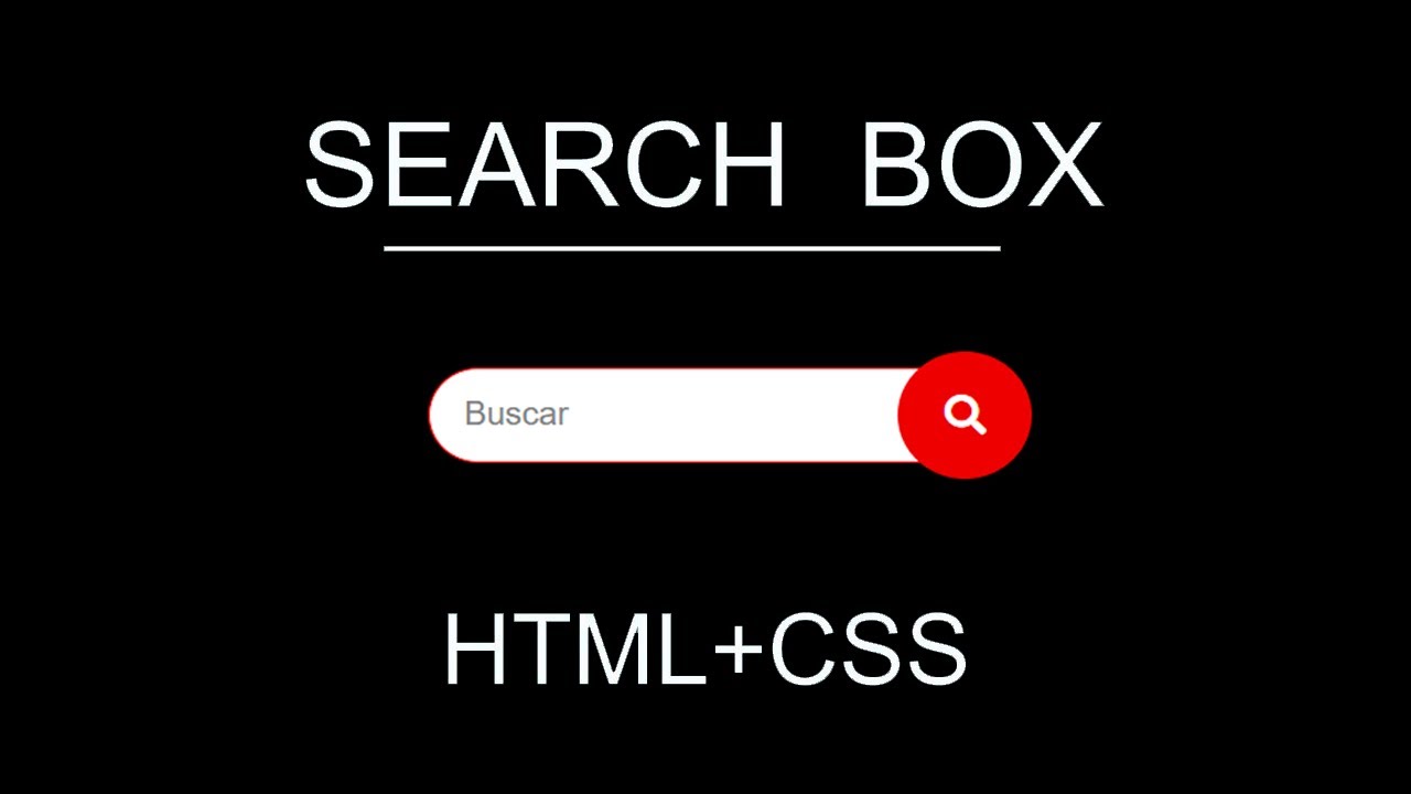 ✅ Como hacer una barra de búsqueda con efecto hover con html y css - Facil