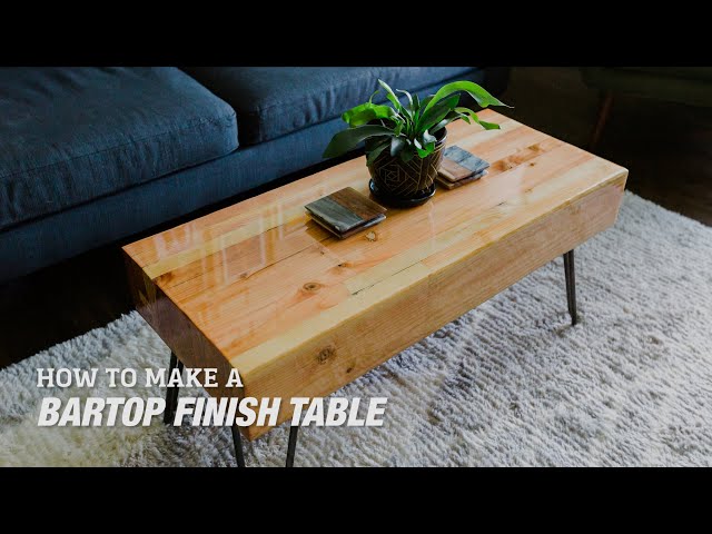 How To Make a Bartop Finish Table
