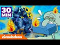 SpongeBob | 30 minuten lang elke keer dat Octo's huis werd verwoest! | Nickelodeon Nederlands