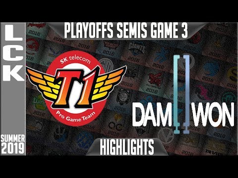 SKT vs DWG Highlights Game 3 | LCK Summer 2019 Playoffs Semi finals | SK Telecom T1 vs Damwon Gaming