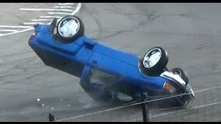 Truck Crash (Rollover) at Spectator Drags
