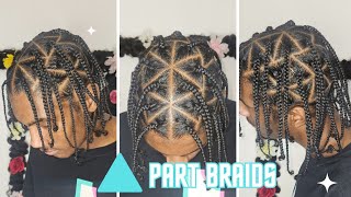 Clean Triangle Parts! Men’s Individual Braids Step by Step