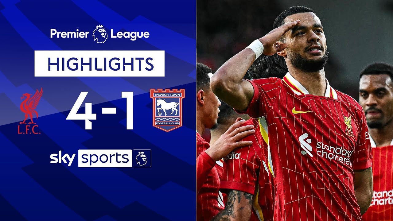 Gakpo scores twice as Reds thump Ipswich | Liverpool 4-1 Ipswich | Premier League Highlights