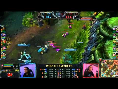 Game 2 - Invictus Gaming (iG) vs Counter Logic Gaming NA (CLG.NA) - League of Legends Playoffs
