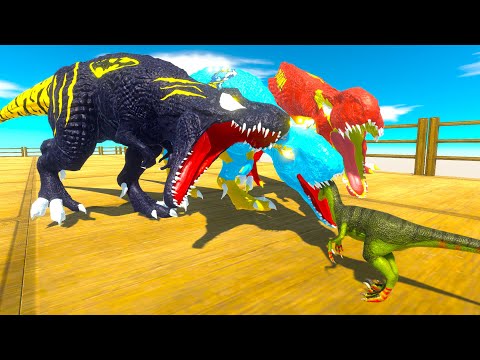 BATMAN SHAZAM ZEUS T-REX CRAZY LONG DEATH RUN - Animal Revolt Battle Simulator ARBS