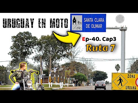 VIAJANDO en MOTO por  RUTA 7 de URUGUAY, Santa Clara Del Olimar, Cerro Chato . Uruguay en Moto