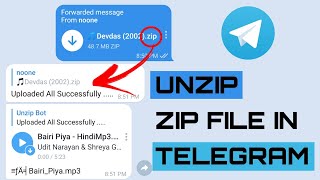Unzip Zip Files In Telegram | Telegram Bot | Telegram Trick