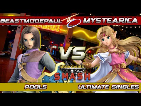 BWS #96 - BeastModePaul (Hero) Vs. Mystearica (Zelda) Smash Bros Ultimate SSBU - Boardwalk Smash #96