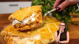 EMPADÃO DE FRANGO COM MASSA 3 INGREDIENTES QUE DERRETE NA BOCA, RECHEIO CREMOSO, SUPER FÁCIL!