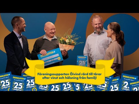 Öivinds glädje efter storvinsten på Sverigelotten! | Sverigelotten