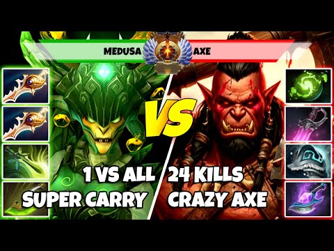 MEDUSA (Carry) vs AXE (Off) - Epic Battle Of Divine Rank Dota 2 Players - Z Dota 2