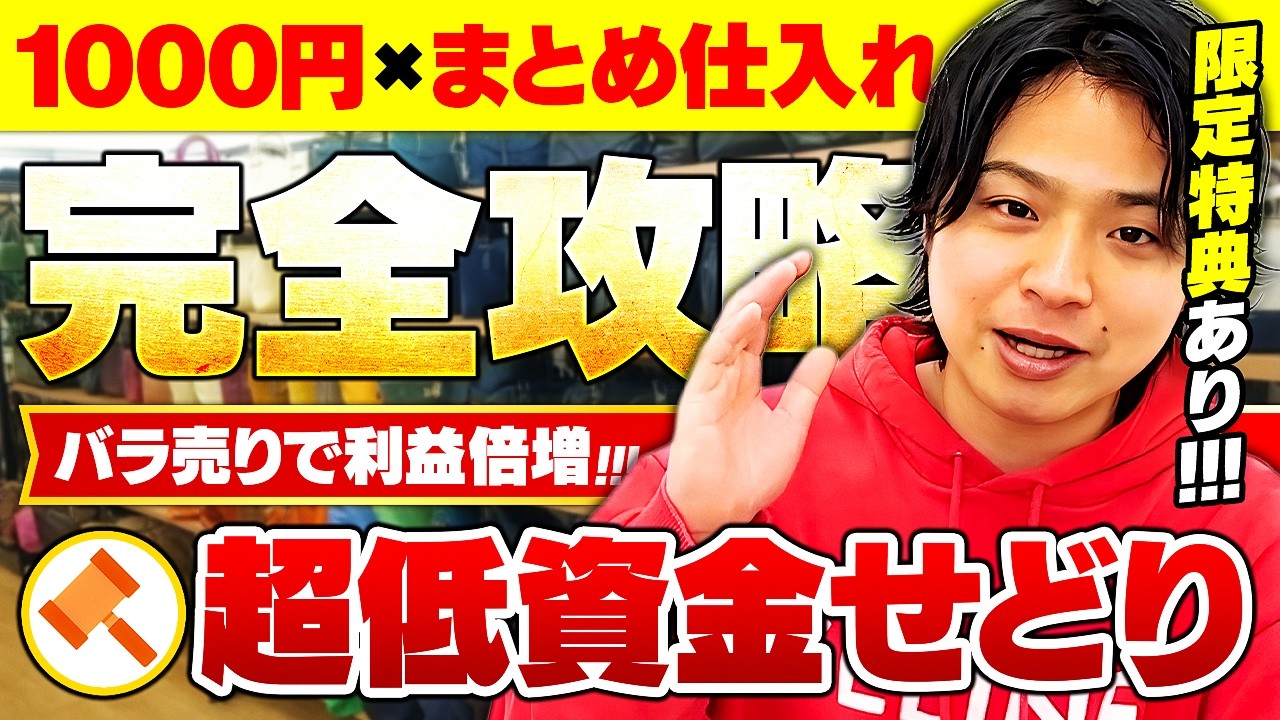 【超低単価】たった1,000円で利益を量産するまとめ仕入れ完全攻略【せどり】【転売】
