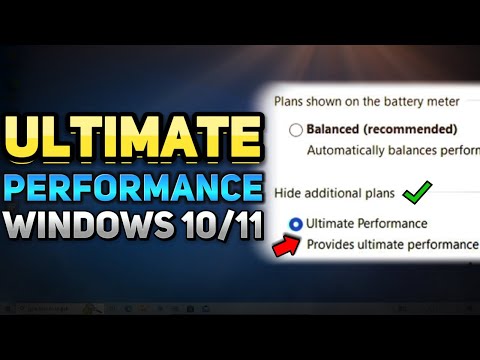 How to Activate or Enable the Ultimate Performance Mode Power Plan (Windows 10/11 Tutorial)