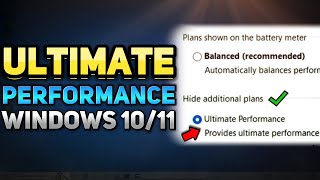 How to Activate or Enable the Ultimate Performance Mode Power Plan (Windows 10/11 Tutorial)