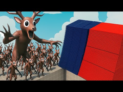 100x Night Deers + 1x GIANT vs EVERY GOD Totally Accurate Battle Simulator (tabs)