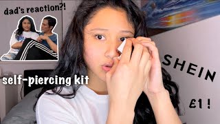 i pierced my own nose! | shein self-piercing tool
