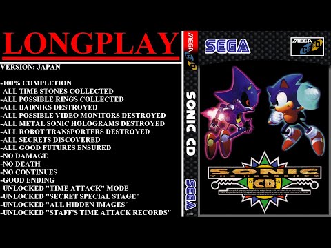 Sonic CD [Japan] (Sega Mega CD) - (Longplay | 100% Completion | Good Ending Path)