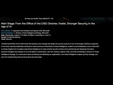 Main Stage: From the Office of the CISO: Smarter, Faster, Stronger Security in the Age of AI