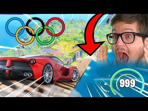 999km/h FERRARI auf der KRANKEN MEGA OLYMPIA RAMPE in Fortnite fahren - Deutsch