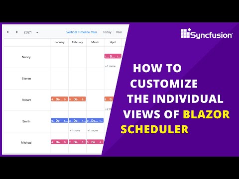 How to Customize Individual Views of Blazor Scheduler