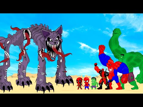 Rescue HULK Family & SPIDERMAN, DEADPOOL From GIANT CATNAP MONSTER: Who Is The King Of Super Heroes?