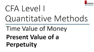 CFA Level 1 Quantitative Methods: Present Value of a Perpetuity