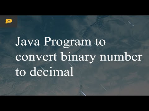 Java Program To Convert Binary To Decimal