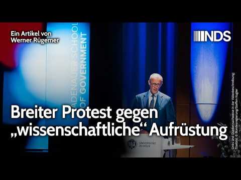 Breiter Protest gegen „wissenschaftliche“ Aufrüstung | Werner Rügemer | NDS-Podcast Video-Thumbnail von YouTube