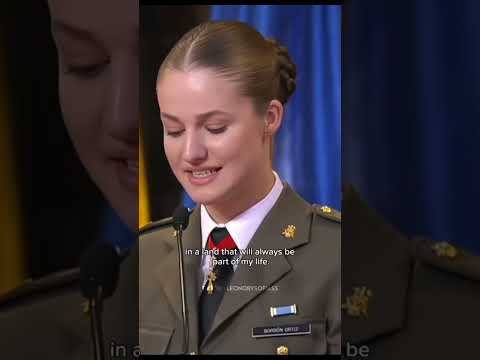 princess leonor first speech at Zaragoza #spain #spanish #viral #bbc #getty #future #shortvideo