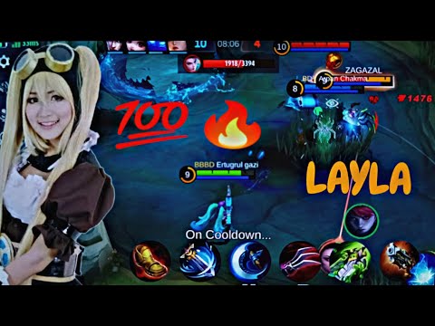 Layla Lifesteal Build 💯 Revamp Late Game Monster 😈| - Top 1 Build #mlbb #mobilelegends  #bestbuild