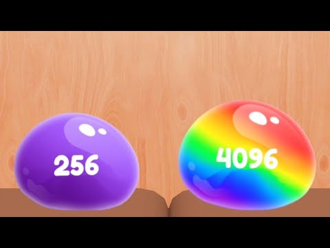 Jelly 2048 - Level Up Number Addictive Mobile game Blob Merge 3D