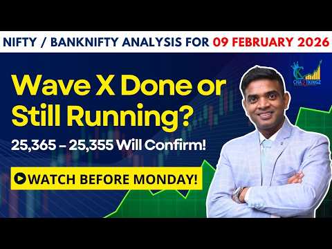 Nifty Prediction for Monday 9 Feb 2026: Wave X Complete or Still Pending?