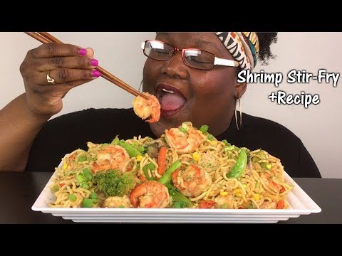 Shrimp Stir Fry 먹방 Mukbang + Recipe