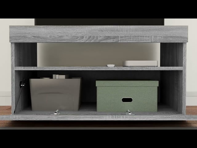 Video Teaser für 815126 vidaXL TV Cabinet with LED Lights 2 pcs Grey Sonoma 75x35x40 cm