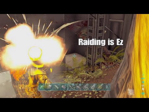 Raiding a Lost Island Redwood Cave with a friend - Ark Official Small Tribes - Solo Series'ish