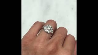 Jean Art Deco Style Diamond Plaque Engagement Ring