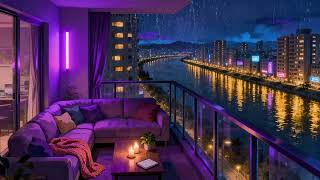 Peaceful River Balcony 🌙 Chill Lofi Beats & Cozy Night View | 4K