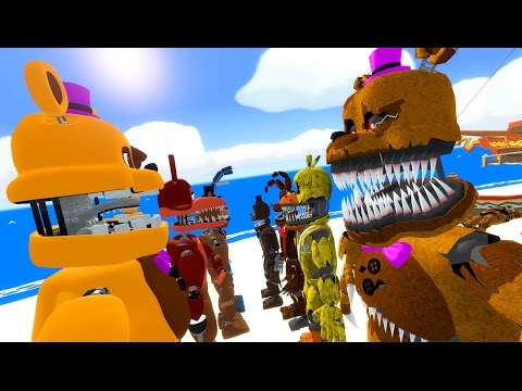 NIGHTMARE ANIMATRONICS vs FREDBEAR'S FAMILY DINER (Gmod FNAF Sandbox Funny Moments) Garry's Mod