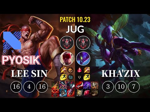 DRX Pyosik Lee Sin vs Kha'Zix Jungle - KR Patch 10.23